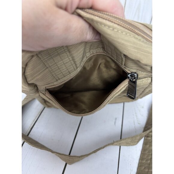 Lug Flapper SE Convertible Crossbody Bag Brushed Gold Water ottle Pocket 8.5x5x3 - Picture 3 of 12